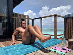 Temptress Lexas Public Nude Yoga Workout Outdoors