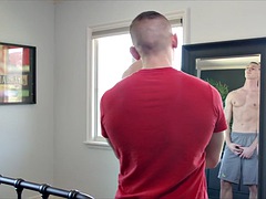 Roommates show their muscles and fuck bareback - NextDoorBuddies