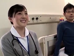 Asian nurses checking up how their patients' cocks work