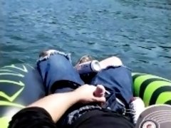 Backwoodsmechanic lazy piss while floating the river
