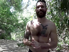 Bearded dude finally lets a friend fuck his tight ass in POV
