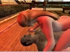 Girl dominant. Alice made a man fuck her  Skarim, 3D game