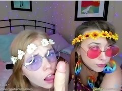 two hippies suck on your dick