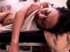 Gorgeous Asian girl with big boobs has sex with a masseur