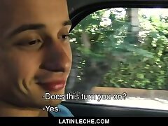 latinleche sweet dude licks cameraman s dick in a car f