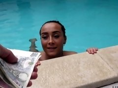 Fucking by the pool with cum loving Czech Anna Rose - Cuckold