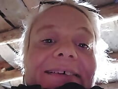 milf looking for a cock in the countryside. I find her in a barn sucks her fucks me and empties her on my face