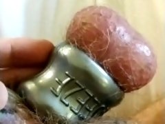 Inked Daddy Bear Stroking Inked Cock with 1/2"ga PA