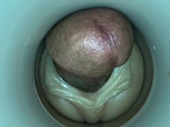 Cum for everyone, man with sperm on camera