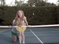 Redhead chick Madi Collins loves having sex after doing sports