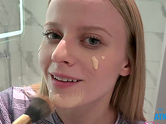 Paris White with natural tits moans during smooth dicking in POV