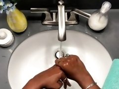 Perfectly Healthy Young Women Washes Herself.... In Private