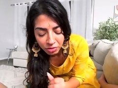 HD POV video of naughty Jasmine Sherni with natural tits being fucked
