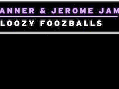 Nick Danner and Jerome James play a game of foozball in the