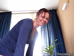 Real sexy stepmom jumping on cock